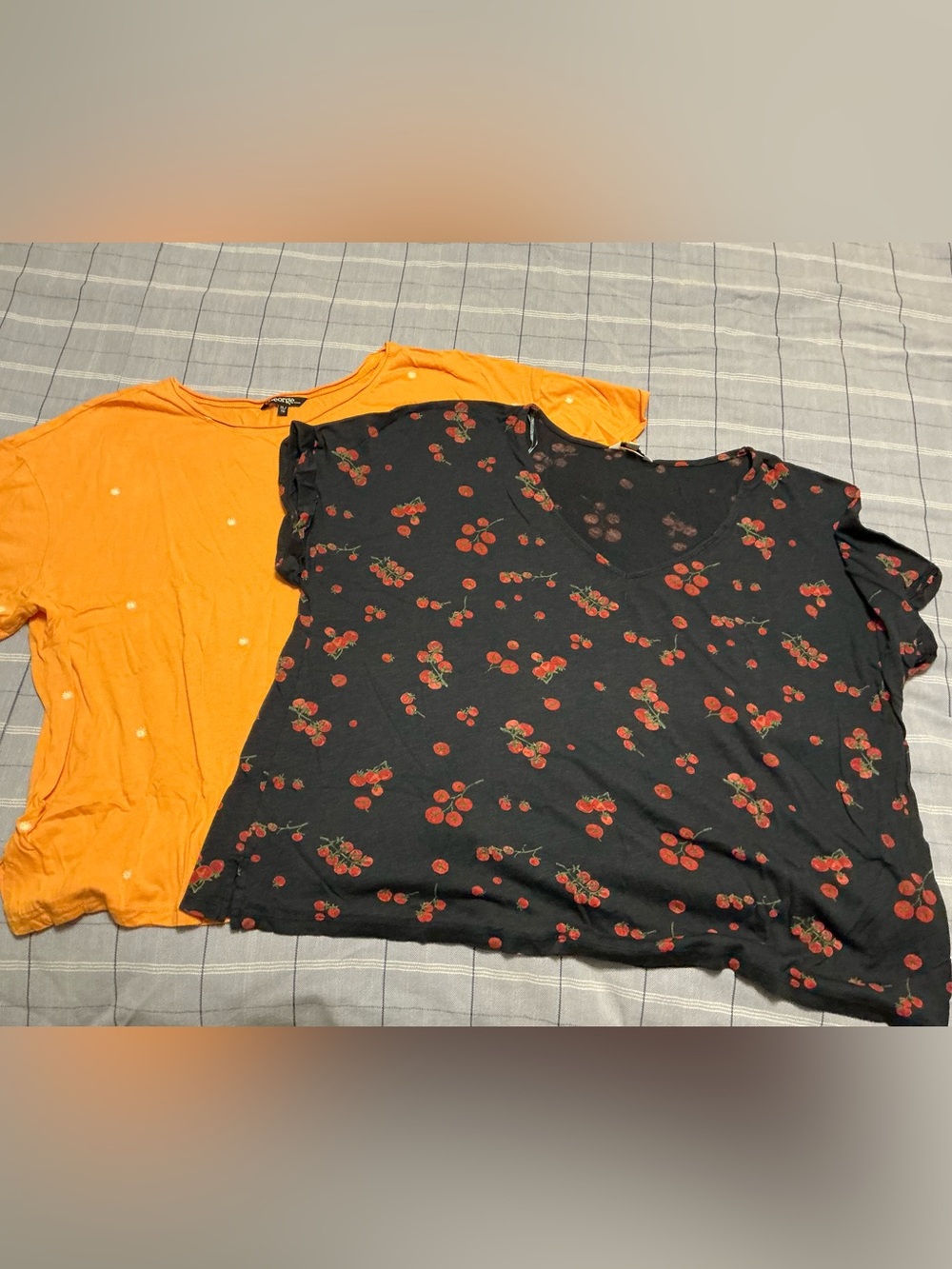 Vintage-Vibe Tee Bundle | George Orange Daisy & Reitmans Tomato Print XL